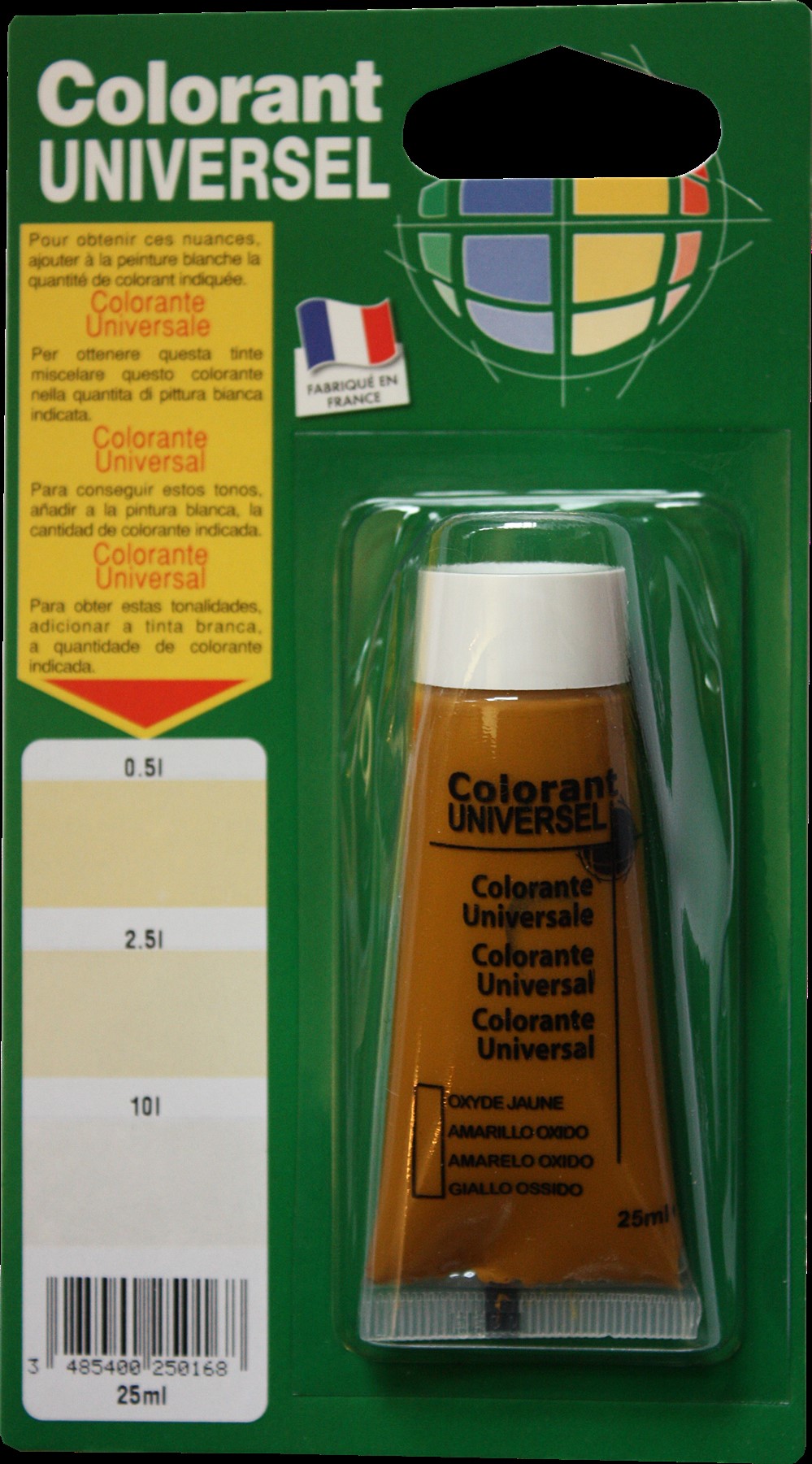 Colorant universel pour peinture oxyde jaune 25ml
